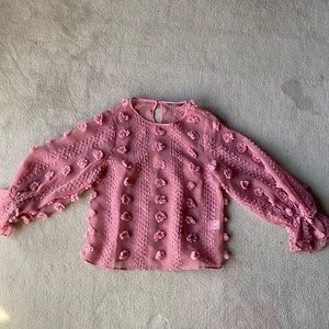 NEVER WORN pink sheer top